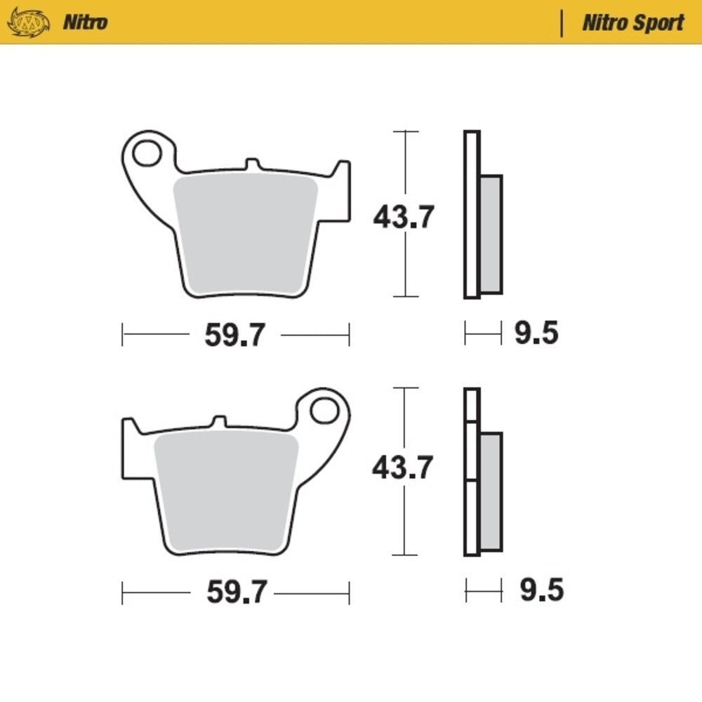 Moto-Master Nitro Sport Sintered Brake Pad (FD0329)
