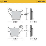 Moto-Master Nitro Sport Sintered Brake Pad (FD0329)