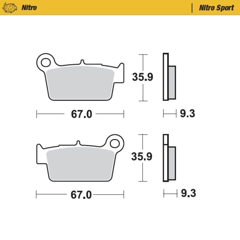 Moto-Master Nitro Sport Sintered Brake Pad (FD0349)