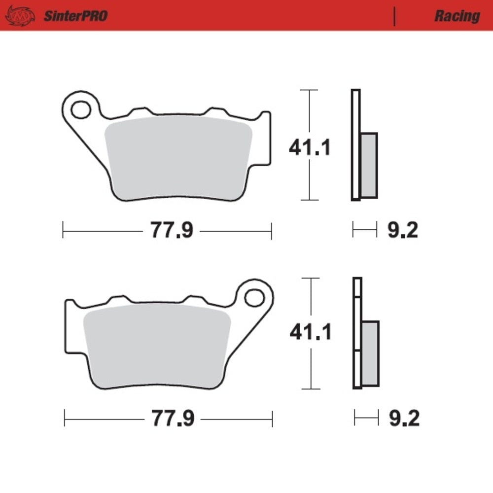 Moto-Master SinterPRO Racing Brake Pad (FD0206)