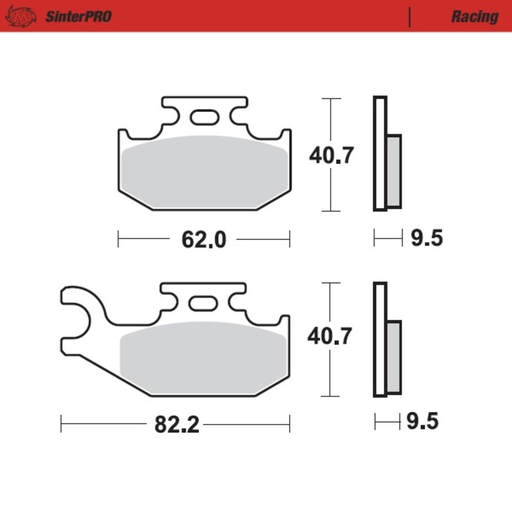 Moto-Master SinterPRO Racing Brake Pad (FD0318)