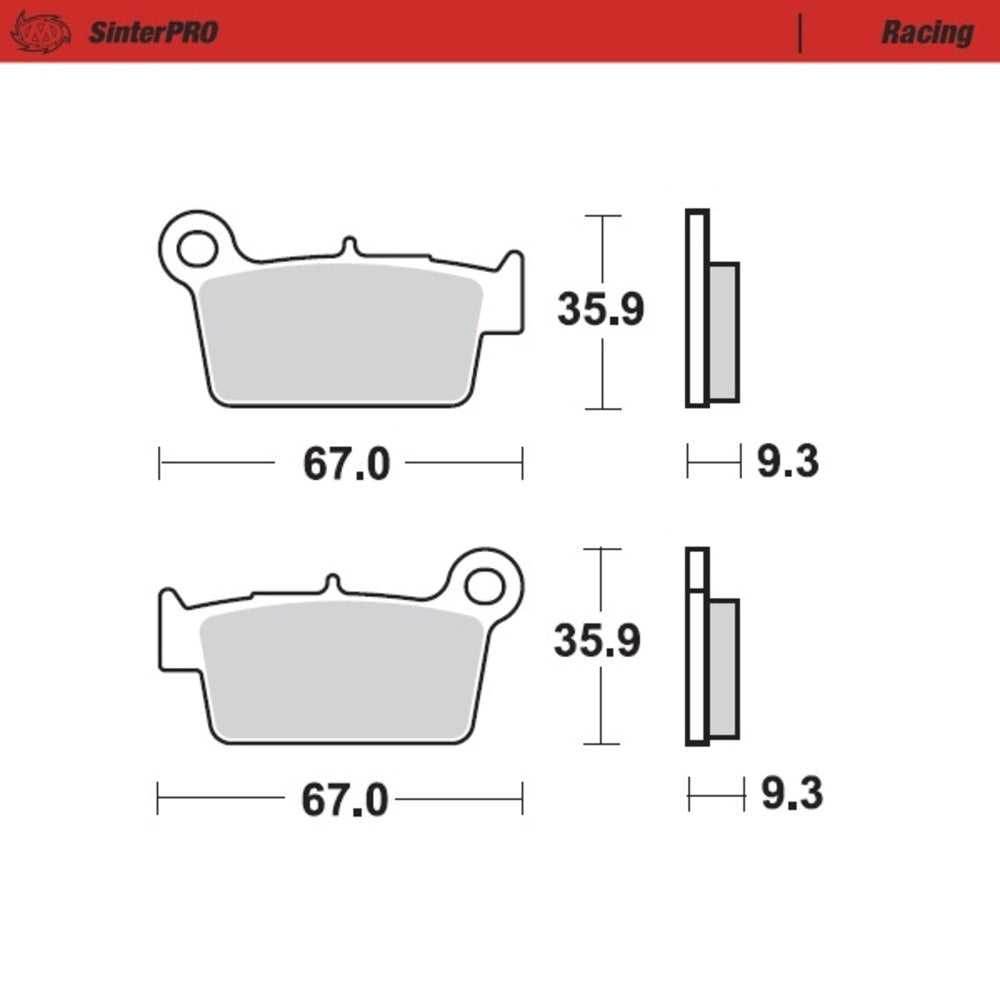Moto-Master SinterPRO Racing Brake Pad (FD0349)