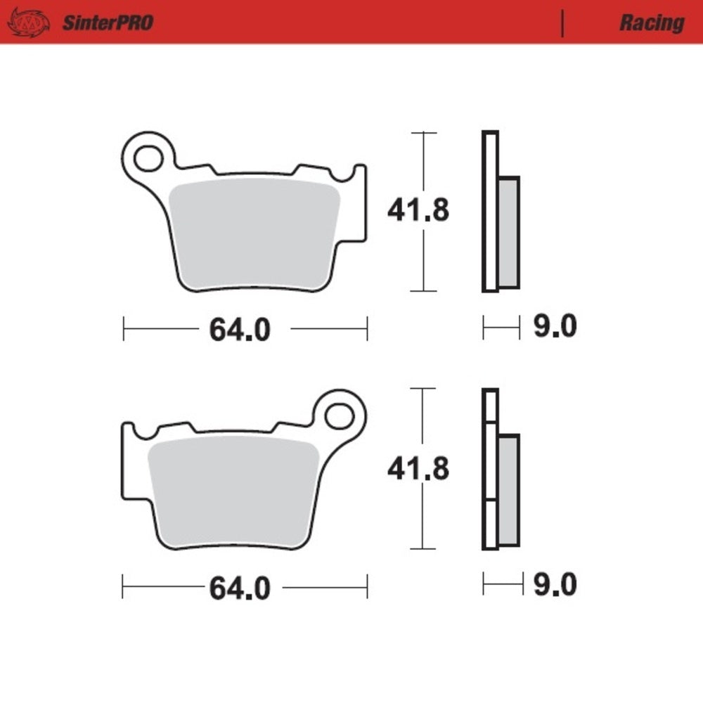 Moto-Master SinterPRO Racing Brake Pad (FD0348)