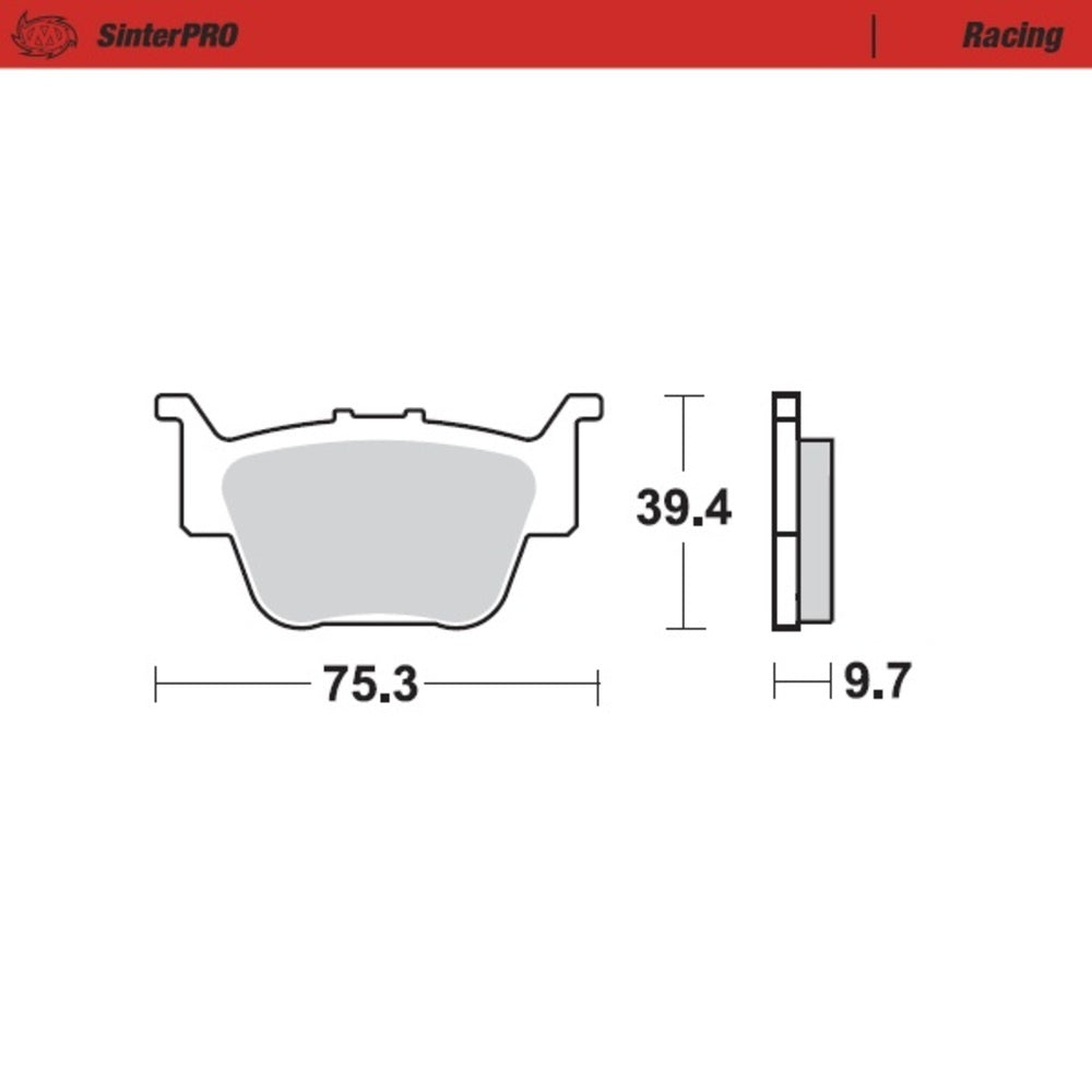 Moto-Master SinterPRO Racing Brake Pad (FD0376)