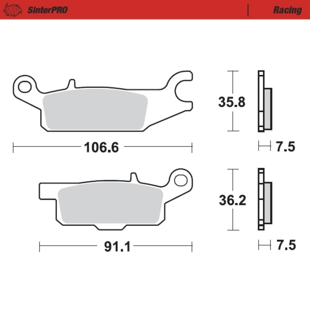 Moto-Master SinterPRO Racing Brake Pad (FD0427)