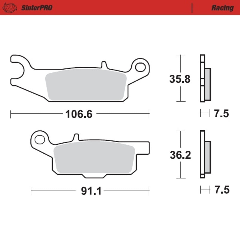 Moto-Master SinterPRO Racing Brake Pad (FD0429)
