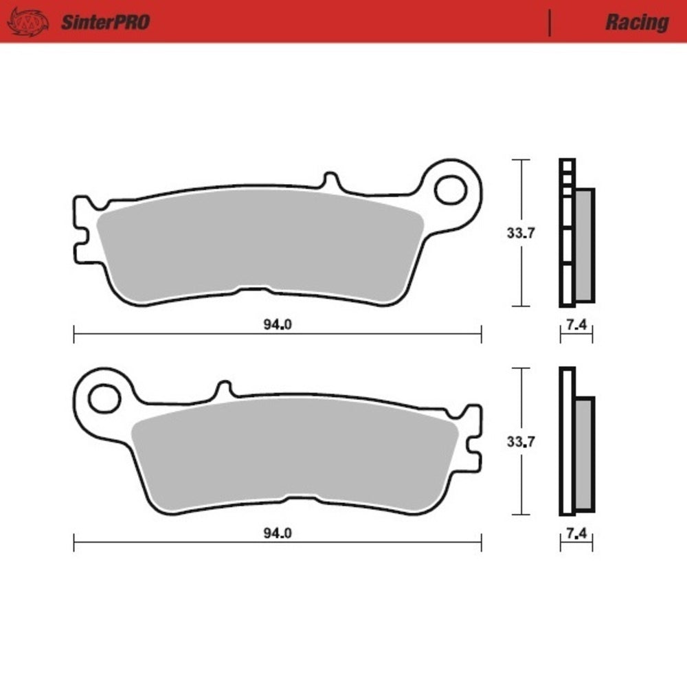 Moto-Master SinterPRO Racing Brake Pad (FD0543)
