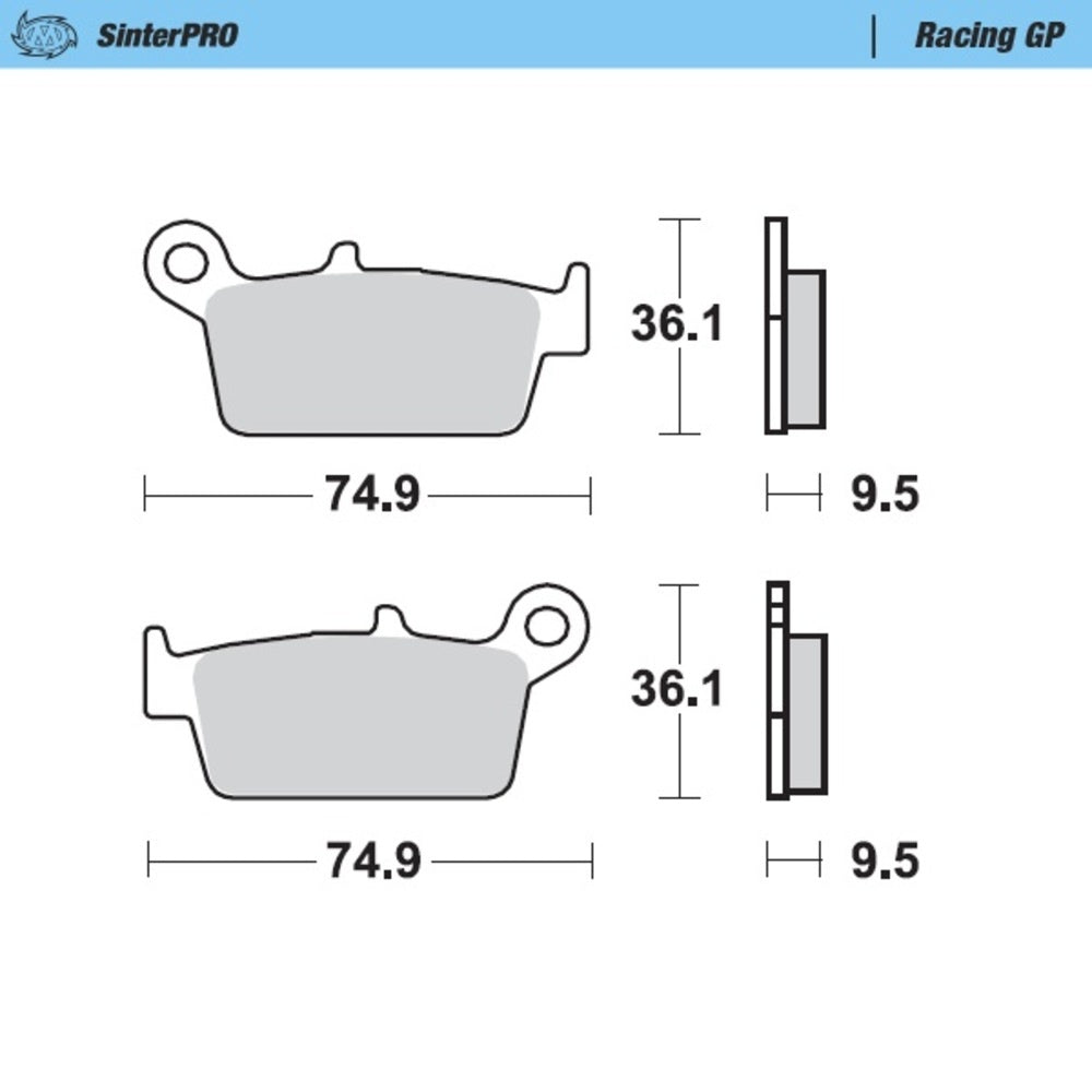 Moto-Master SinterPRO Racing GP Brake Pad (FD0114)