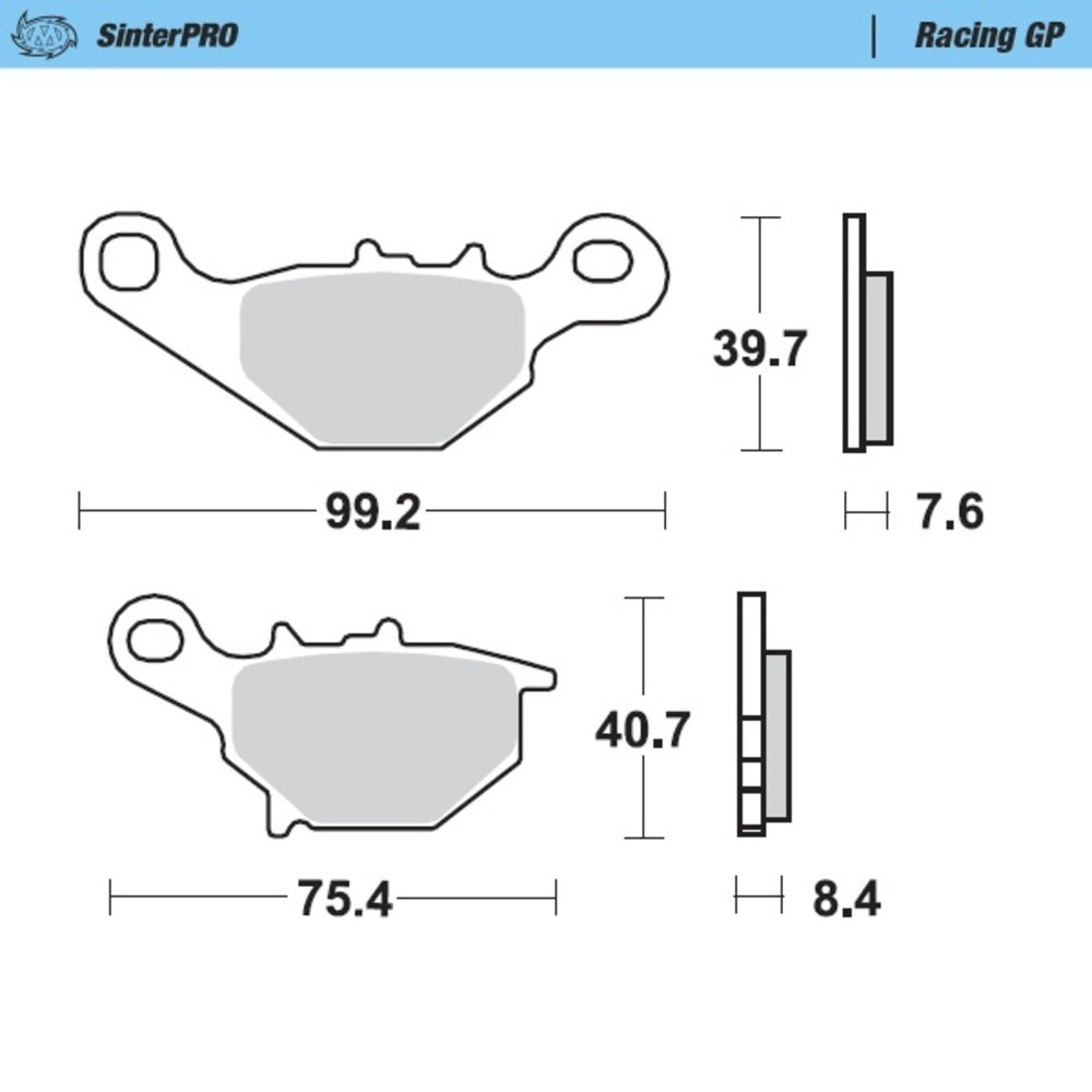 Moto-Master SinterPRO Racing GP Brake Pad (FD0222)