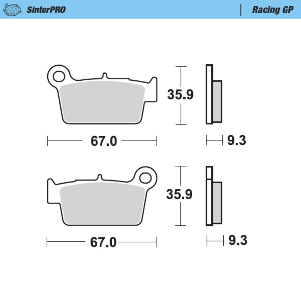 Moto-Master SinterPRO Racing GP Brake Pad (FD0349)
