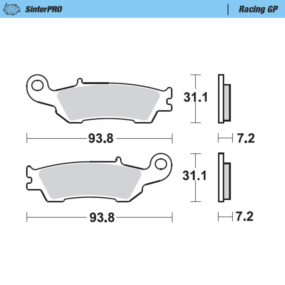 Moto-Master SinterPRO Racing GP Brake Pad (FD0411)