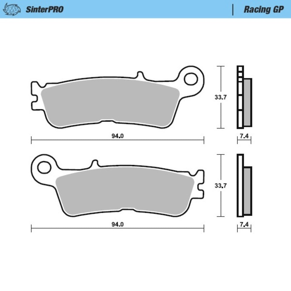 Moto-Master SinterPRO Racing GP Brake Pad (FD0543)