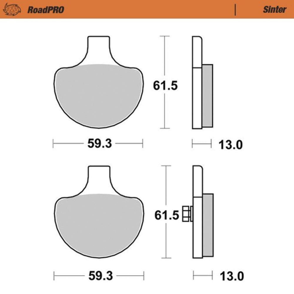 Moto-Master RoadPRO Sinter Front Brake Pad (FD0157)