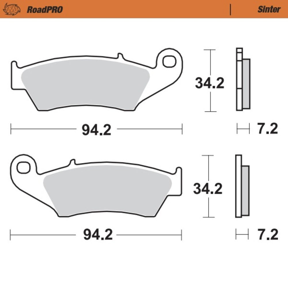 Moto-Master RoadPRO Sinter Front Brake Pad (FD0193)