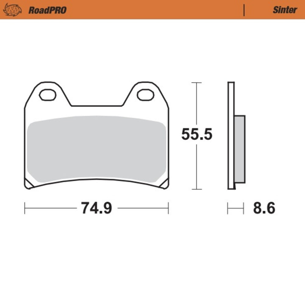 Moto-Master RoadPRO Sinter Front Brake Pad (FD0221)