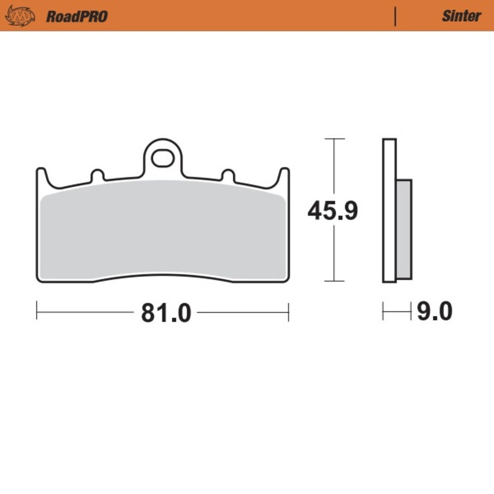 Moto-Master RoadPRO Sinter Front Brake Pad (FD0319)