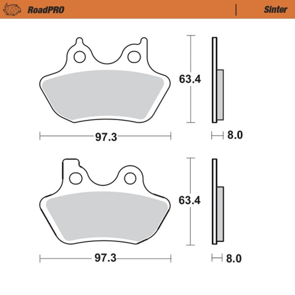 Moto-Master RoadPRO Sinter Front Brake Pad (FD0389)
