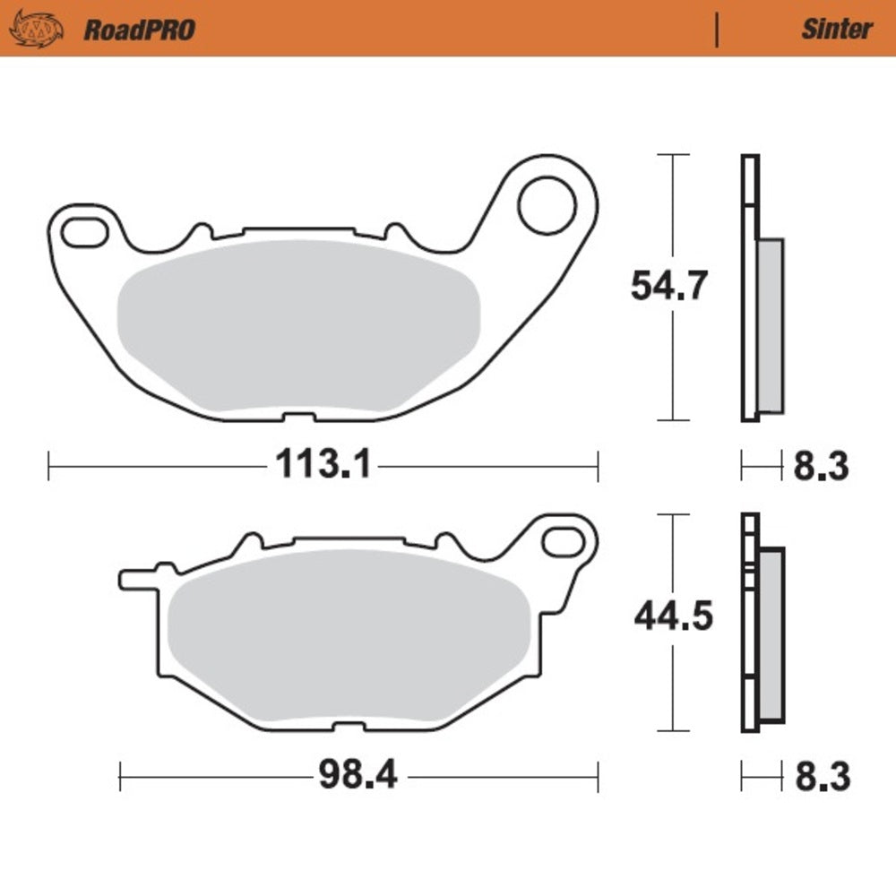 Moto-Master RoadPRO Sinter Front Brake Pad (FD0515)