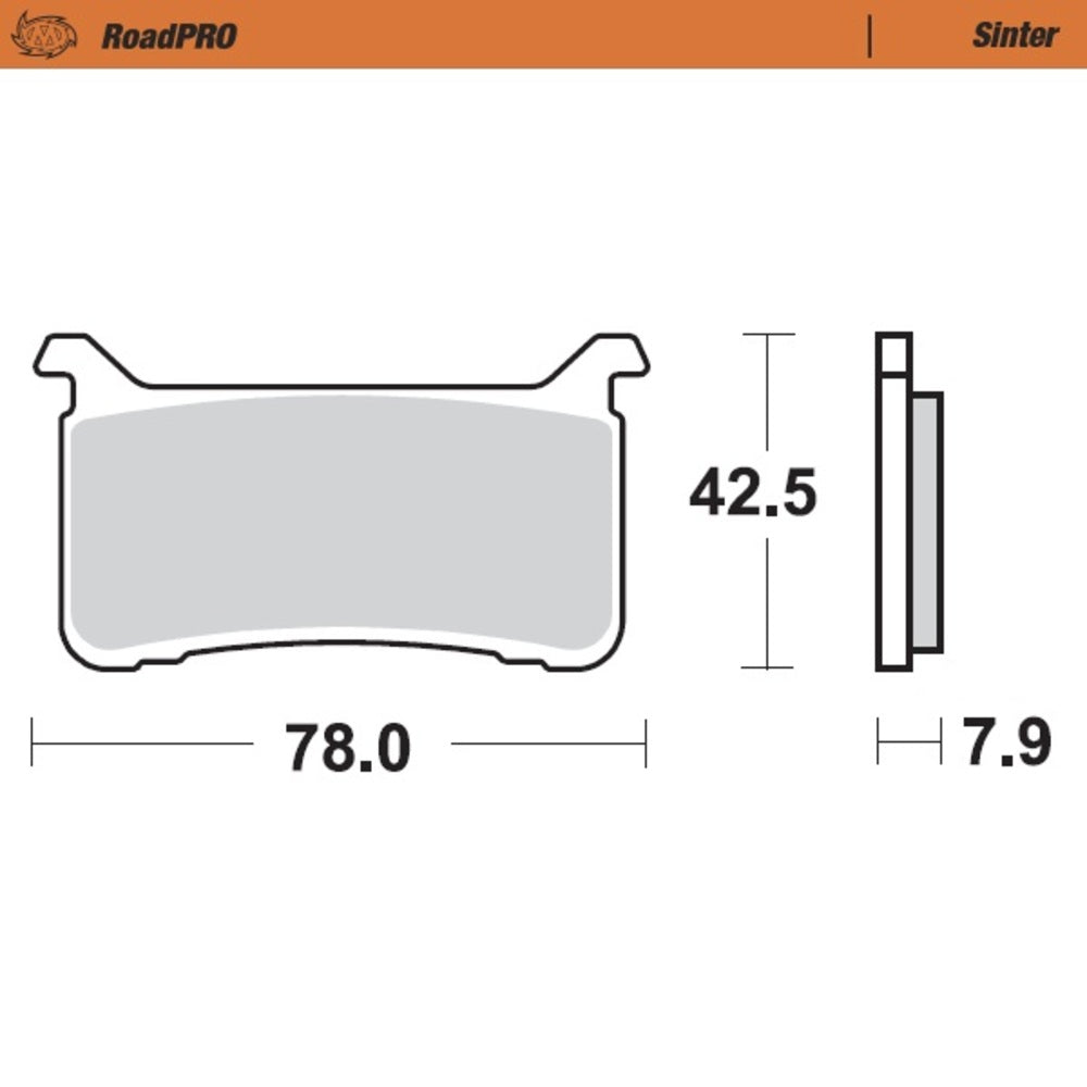 Moto-Master RoadPRO Sinter Front Brake Pad (FD0537)