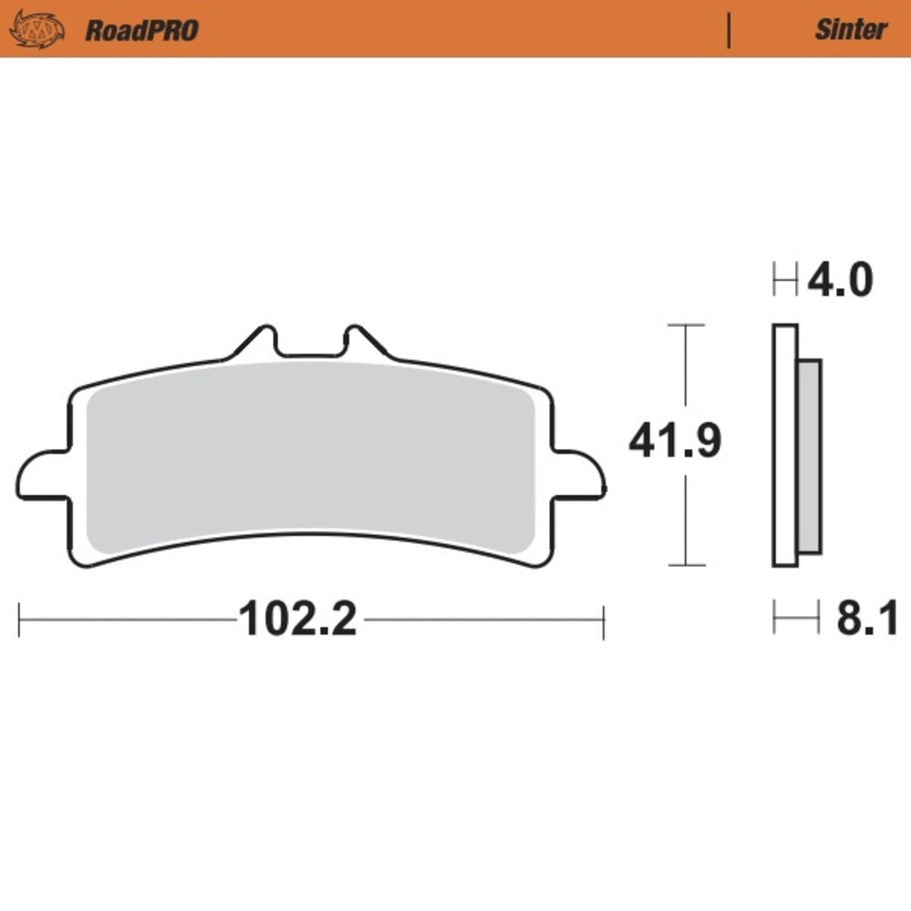 Moto-Master RoadPRO Sinter Front Brake Pad (FD0415)