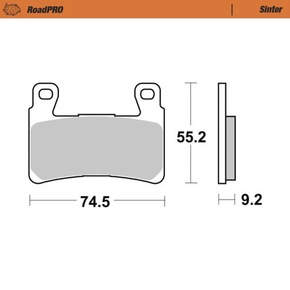 Moto-Master RoadPRO Sinter Front Brake Pad (FD0533)