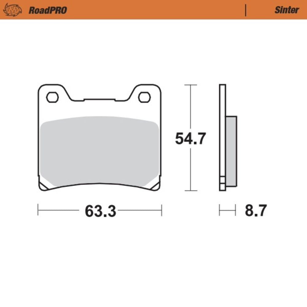 Moto-Master RoadPRO Sinter Rear Brake Pad (FD0068)