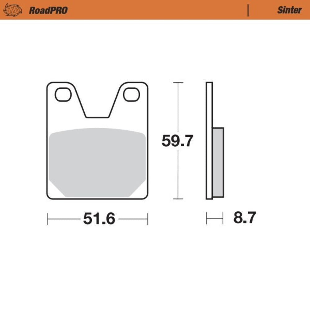 Moto-Master RoadPRO Sinter Rear Brake Pad (FD0261)