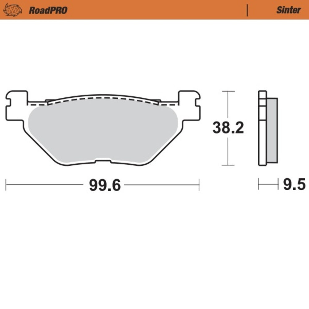 Moto-Master RoadPRO Sinter Rear Brake Pad (FD0345)