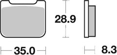 SBS FRICTION - Carbon Tech Racing Rear Brake Pads - 732RQ-