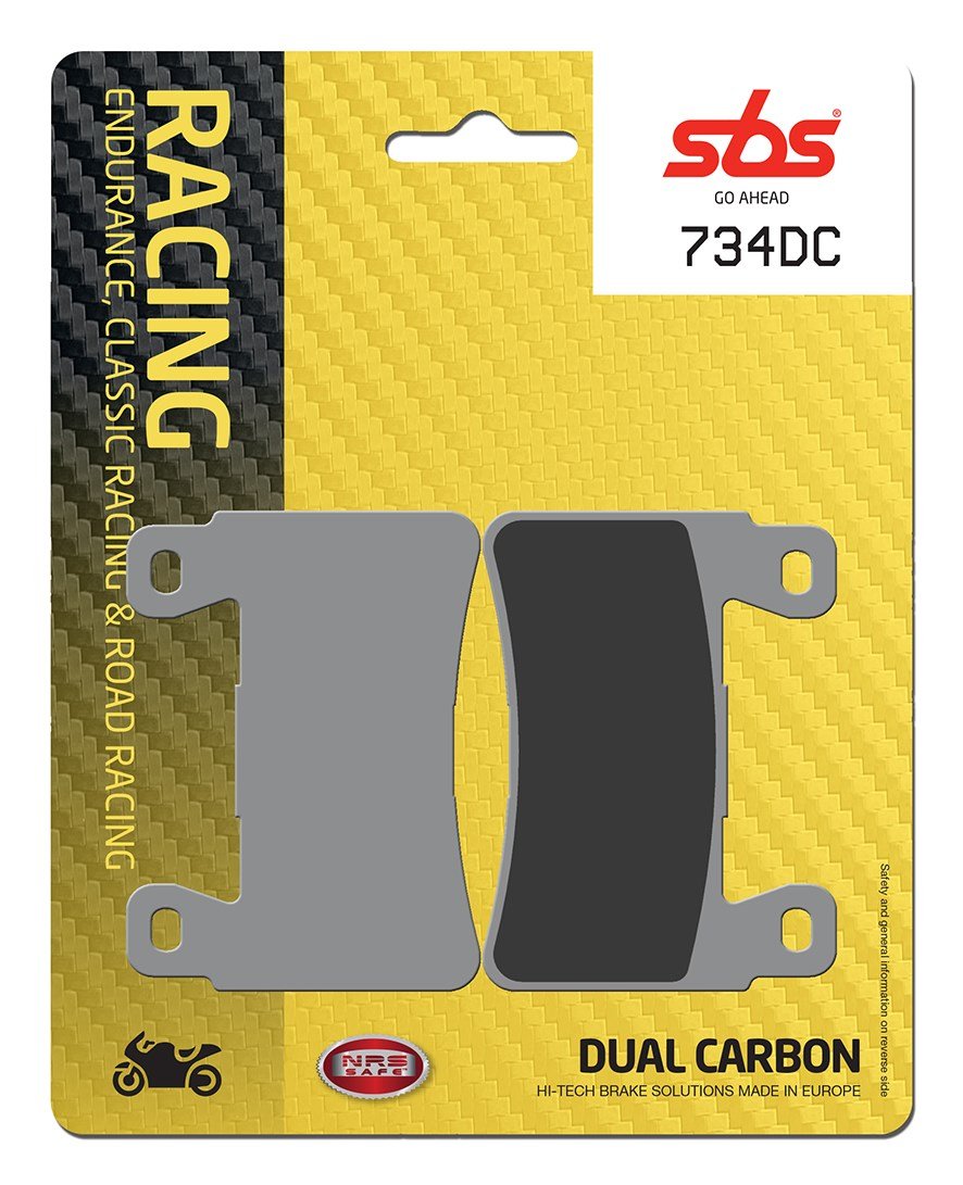 SBS FRICTION - Dual Carbon Front Brake Pads - (Track Use) - 734DC-
