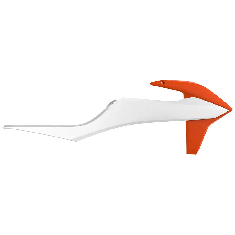 POLISPORT RADIATOR SHROUDS KTM SX/SX-F 19-22 - ORANGE/WHITE OEM - 75-842-21OW
