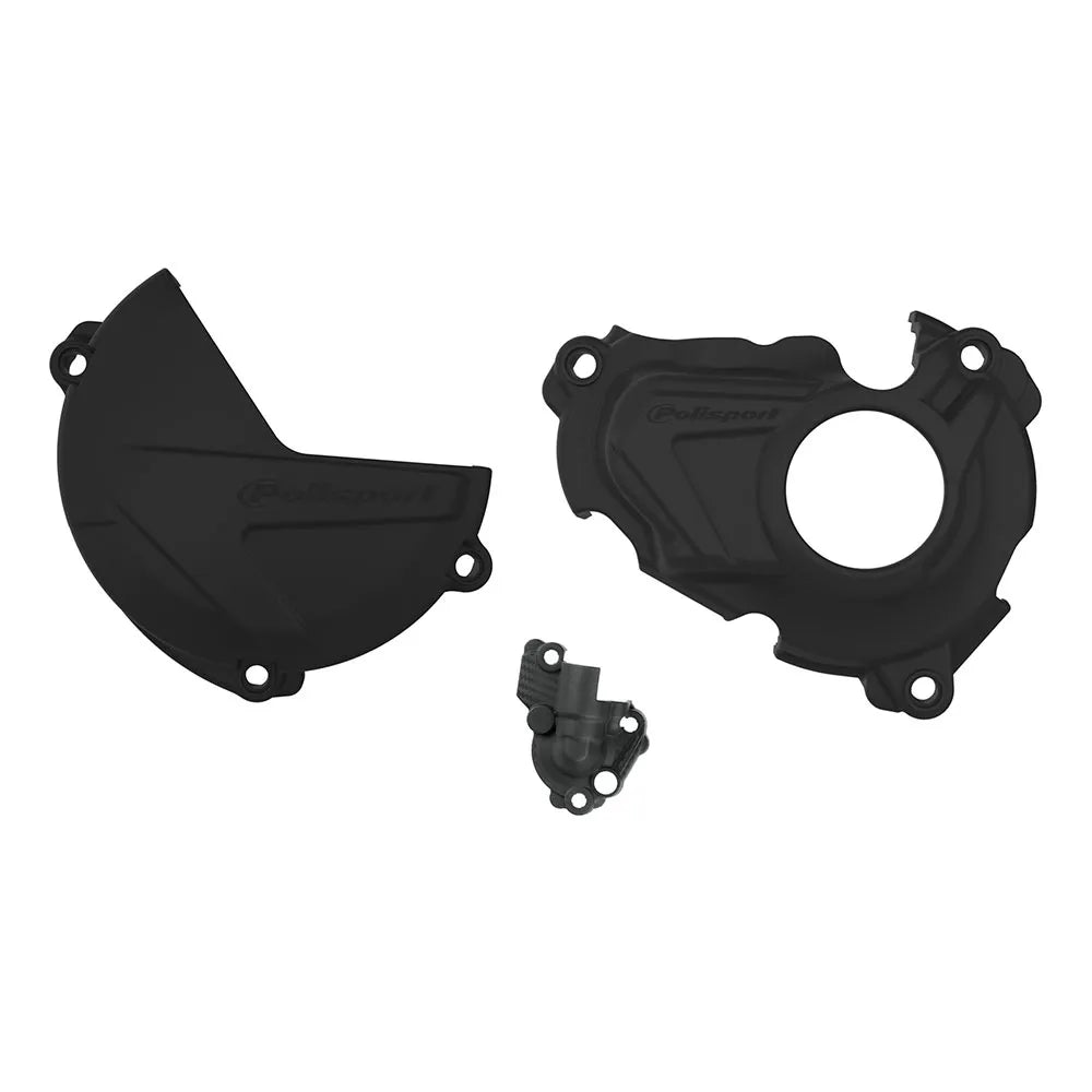 POLISPORT ENGINE COVER PROTECTION KIT YAMAHA YZ250F WR250F - BLACK - 75-909-43K