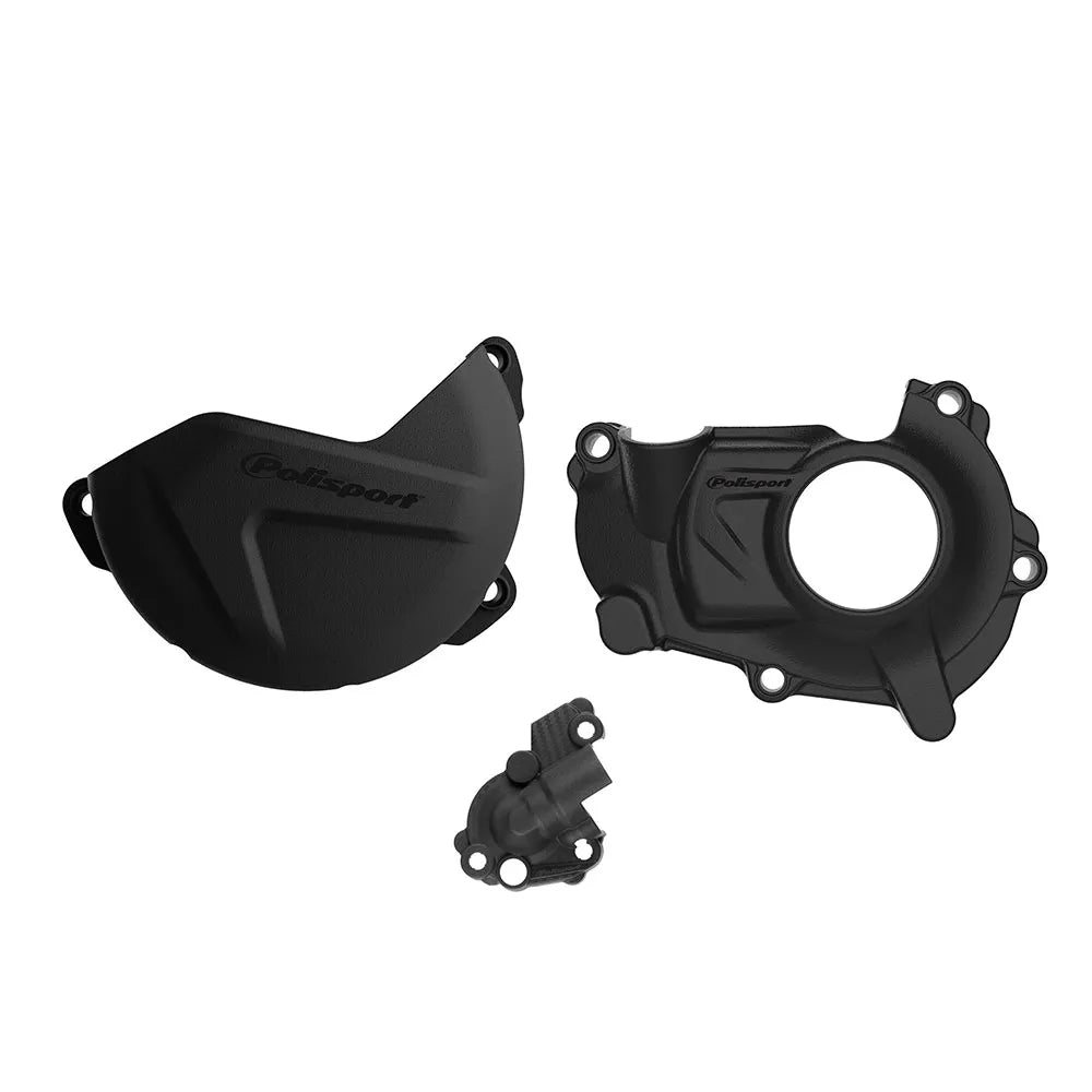 POLISPORT ENGINE COVER PROTECTION KIT YAMAHA YZ450F WR450F - BLACK - 75-909-47K