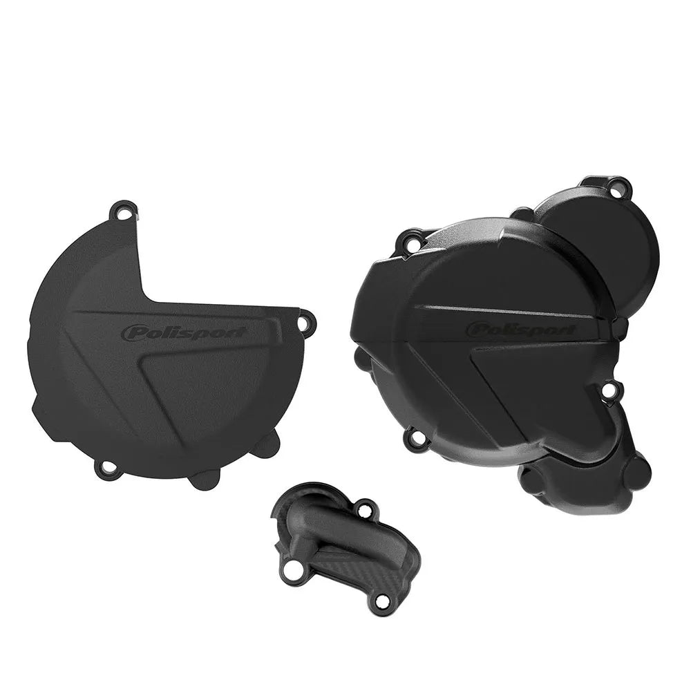 POLISPORT ENGINE COVER PROTECTION KIT KTM EXC 250/300 17-23 - BLACK - 75-909-68K