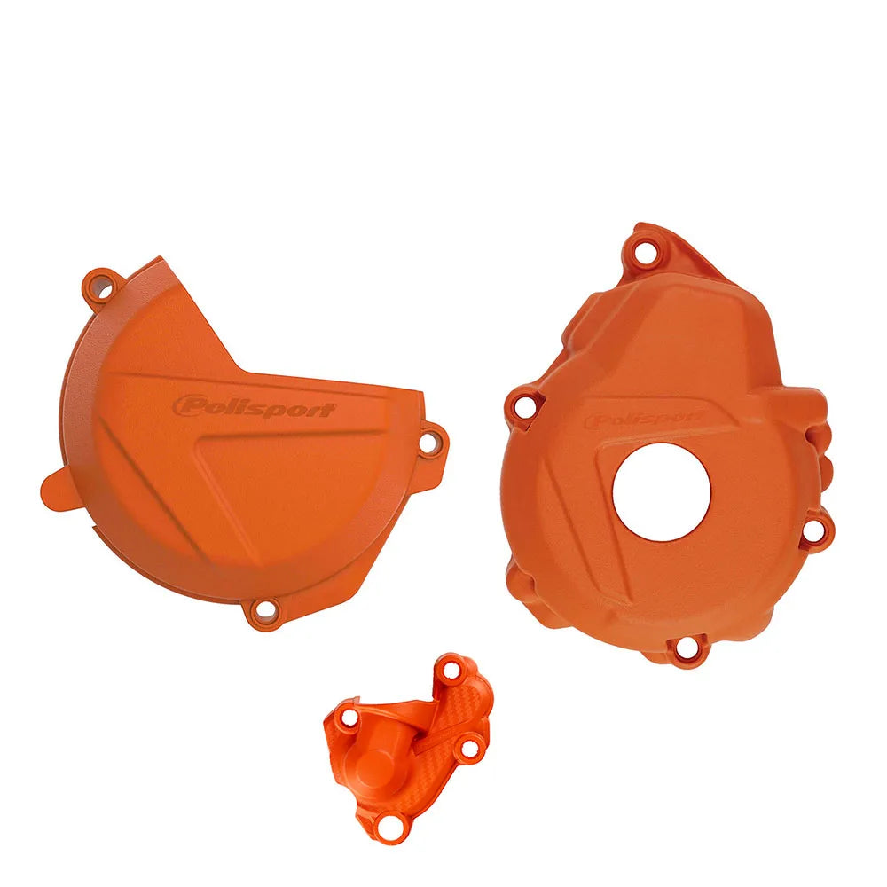 POLISPORT ENGINE COVER PROTECTION KIT KTM EXCF 250/350 17-23 - ORANGE - 75-909-83O