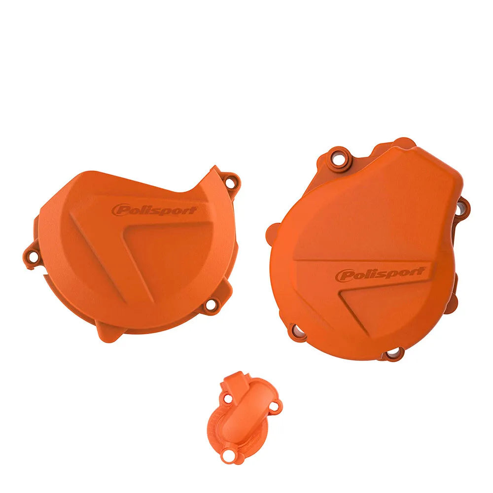 POLISPORT ENGINE COVER PROTECTION KIT KTM - ORANGE - 75-909-92O