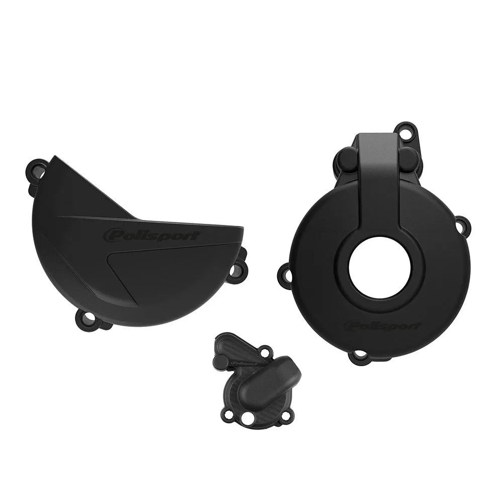 POLISPORT ENGINE COVER PROTECTION KIT SHERCO SEF 250/300 14-23 - BLACK - 75-910-06