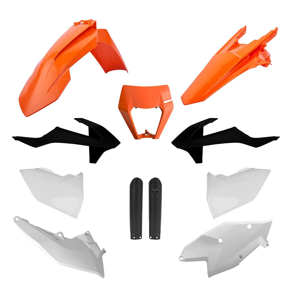 POLISPORT MX KIT KTM EXC/F 17-19 ORANGE/WHITE/BLACK - 75-914-72