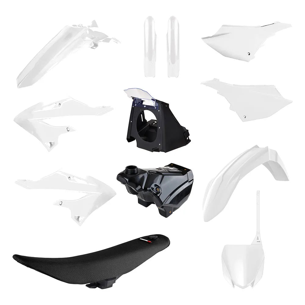POLISPORT MX RESTYLE KIT YAMAHA YZ125/250 WHITE INCL TANK & SEAT 02-21 - 75-915-72