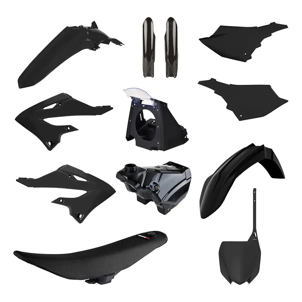 POLISPORT MX RESTYLE KIT YAMAHA YZ125/250 BLACK INCL TANK & SEAT 02-21 - 75-915-73