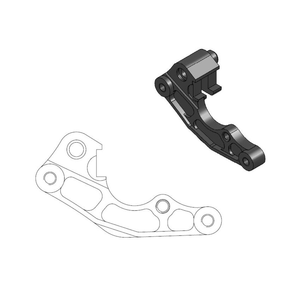 Moto-Master Caliper Adapter Bracket - Front 260mm