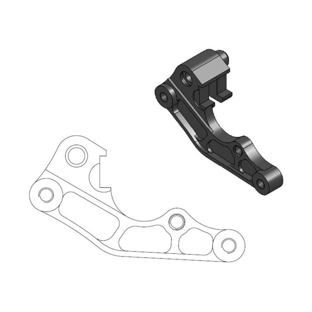 Moto-Master Caliper Adapter Bracket - Front 260mm