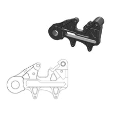 Moto-Master Caliper Adapter Bracket - Black Rear 240mm