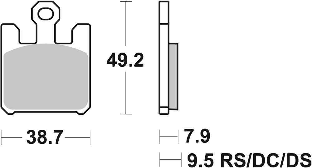SBS FRICTION - Dual Carbon Front Brake Pads - (Track Use) - 788DC-