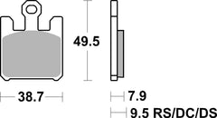 SBS FRICTION - Dual Sinter Front Racing Brake Pads - Moto2, 3 & WSBK SPEC - 788DS-