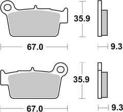SBS FRICTION - Racing Sinter Off Road Rear Brake Pads - 790RSI-