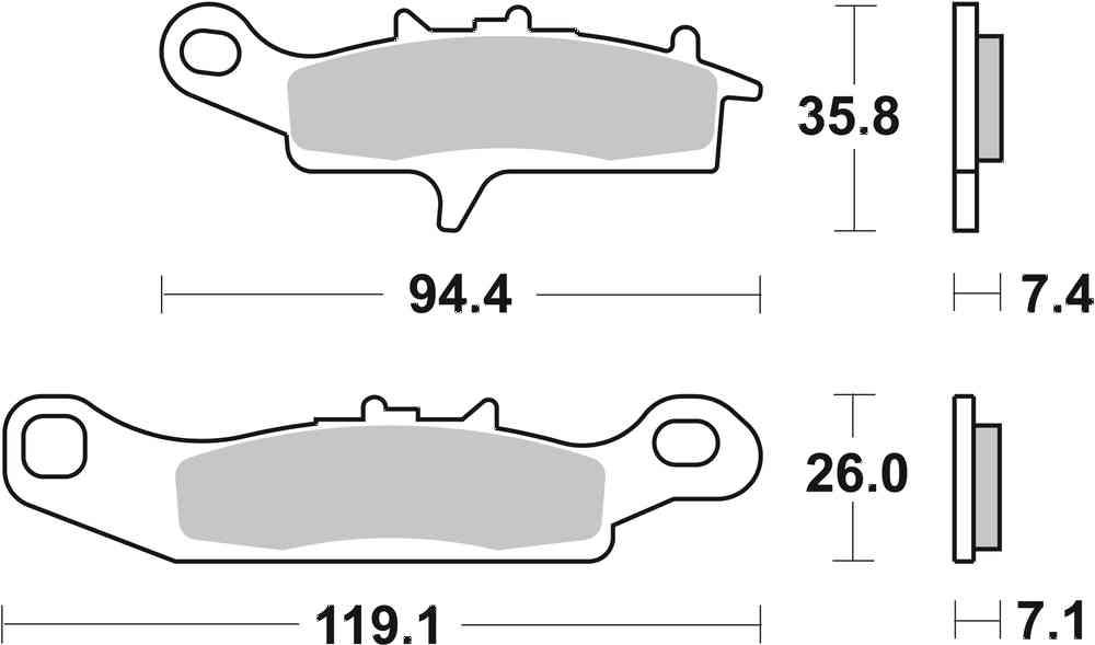 SBS FRICTION - Sinter Off Road Front Brake Pads - 798SI-