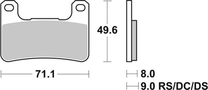 SBS FRICTION - Sinter Front Brake Pads - 806HS-