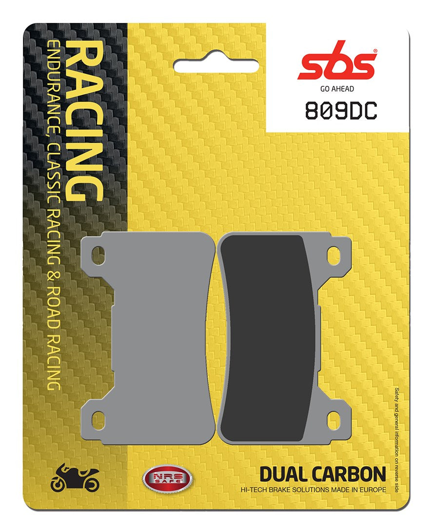 SBS FRICTION - Dual Carbon Front Brake Pads - (Track Use) - 809DC-