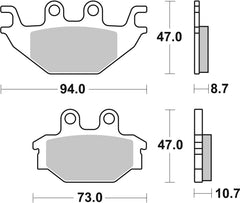 SBS FRICTION - Ceramic Front / Rear Brake Pads - 810HF-
